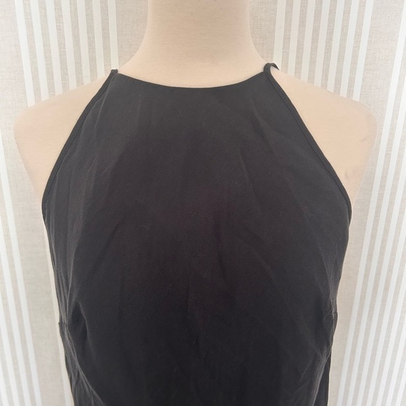 Luxely Raven Black Midi Dress. Women’s Sz 14. Bias Cut Slip Dress Halter Style - Picture 7 of 7